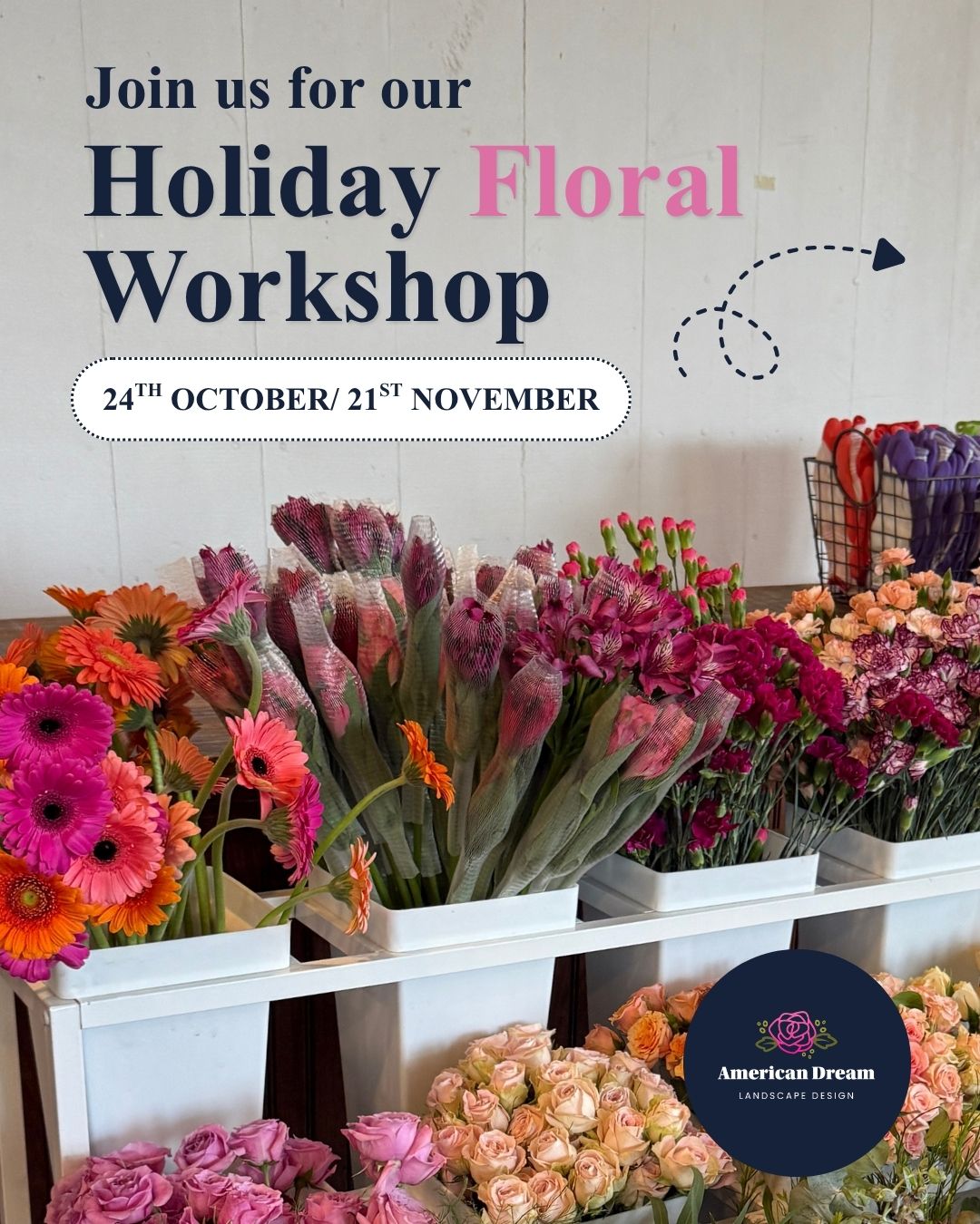 November 21 Floral Arrangement | Fall Workshop Series